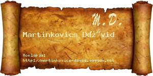 Martinkovics Dávid névjegykártya