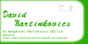david martinkovics business card